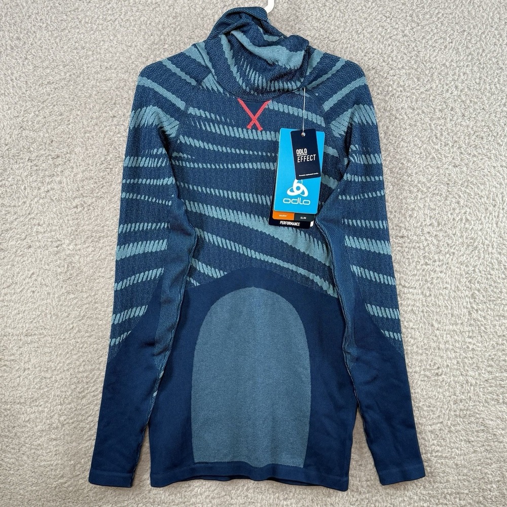 ODLO Ladies Hooded Facemask Performance Ski Base Layer‎ Running Top Size XS NEW
